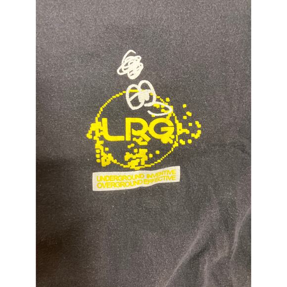 Lifted Research Group LRG Long Sleeve Men's Medium Black Yellow Print - Picture 2 of 5